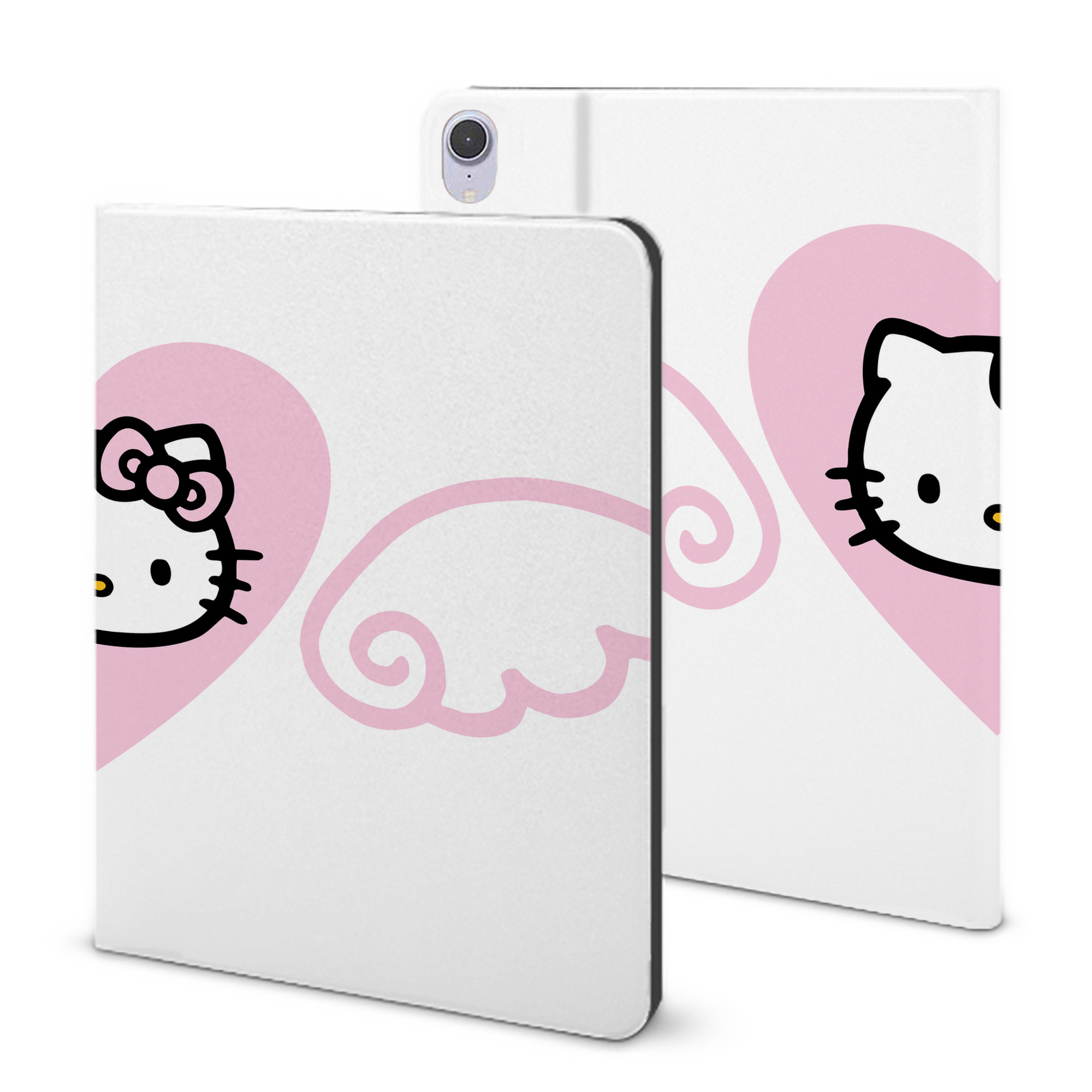 （画像用） Hello Kitty ハローキティ IPad ケース ブック型 PUレザー TPU 耐衝撃 軽量 薄型 ペン収納なし 全面保護 IPad 各モデル対応